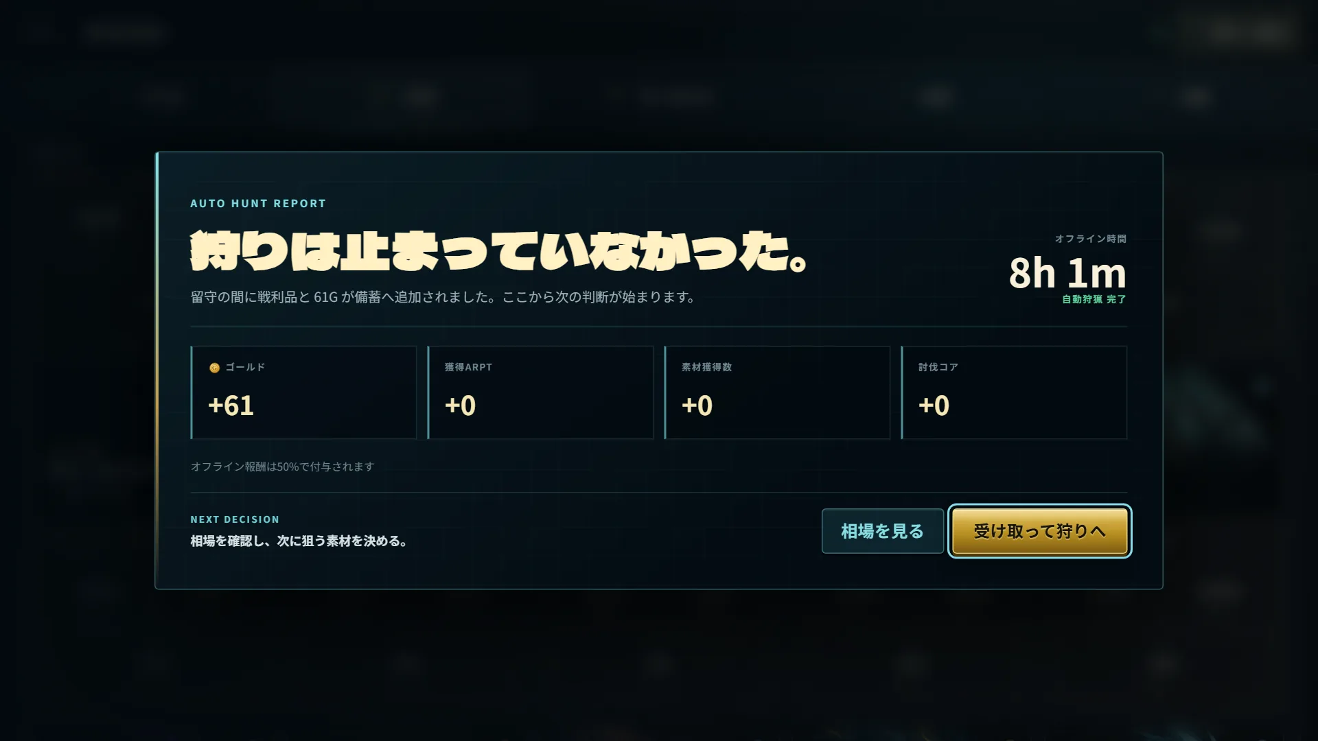 While You Were Away return report